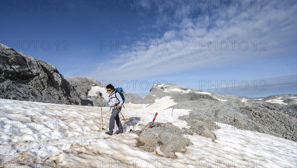 Mountaineer climbing the Hochkoenig