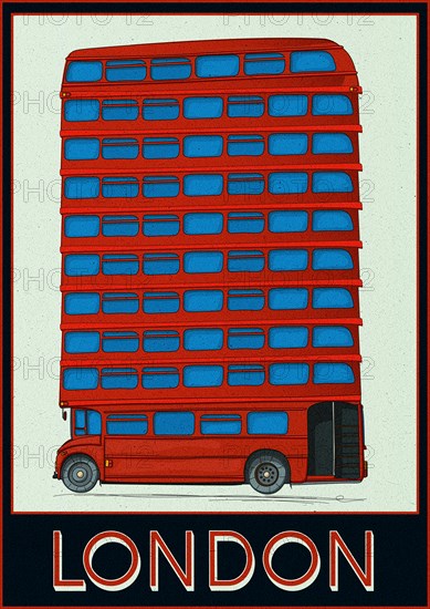 London bus satirical poster