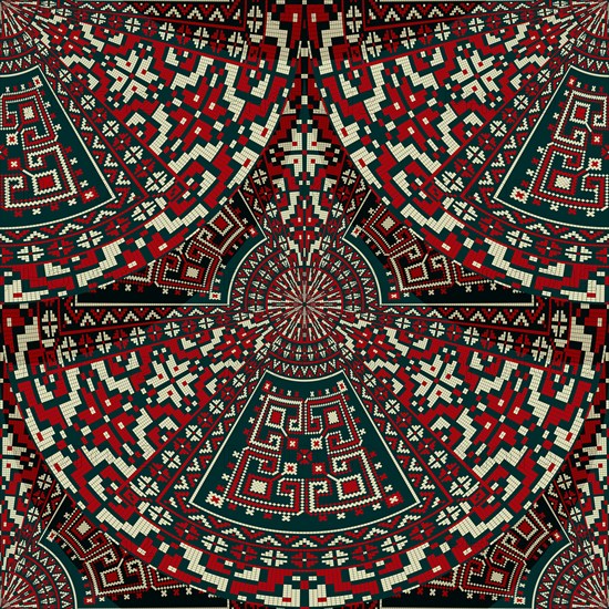 Romanian embroidery seamless pattern vector design