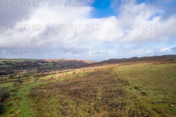 View over Emsworthy Mire from a drone