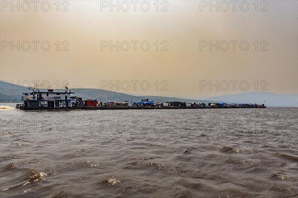 Giant riverboat on the Congo river
