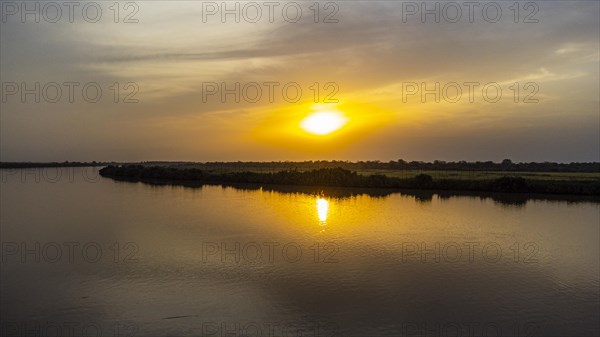 Evening light over River Gambia National Park