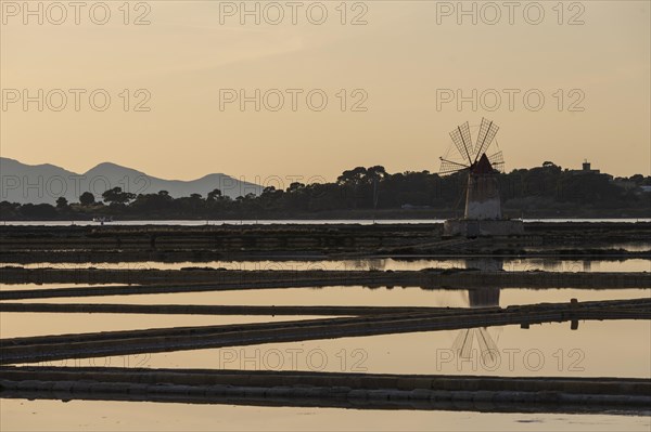 Windmill at sunset