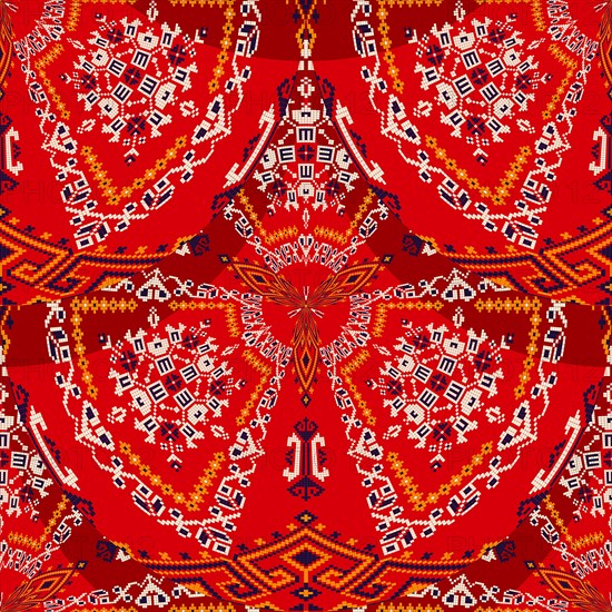 Romanian embroidery seamless pattern vector design