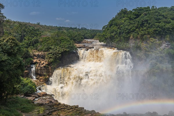 Rainbow on the Zongo waterfall on the Inkisi river