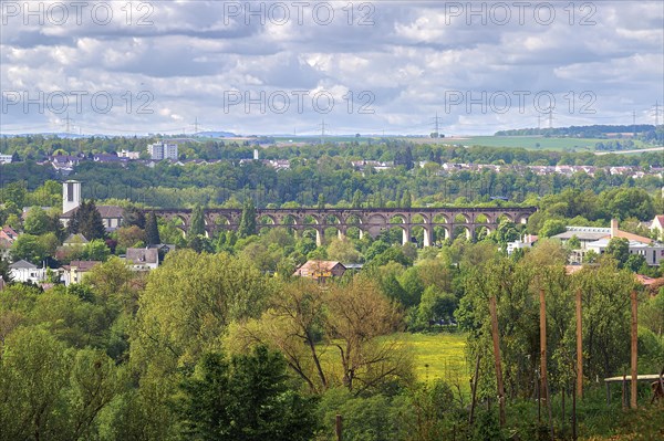 The railway viaduct over the river Enz in the town of Bietigheim-Bissingen