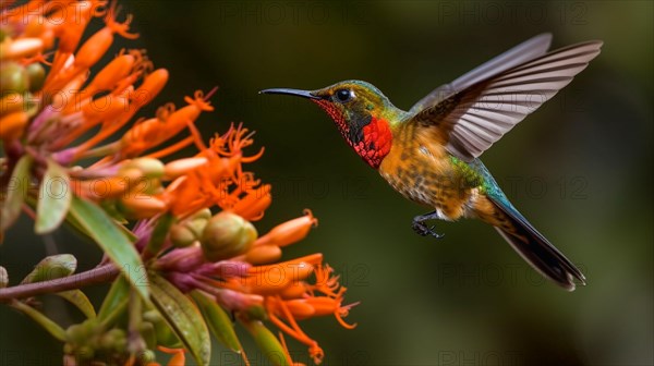 The beautiful endangered rufous hummingbird