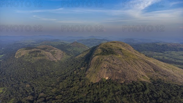 Aerial of the granite mountains in Central Guinea