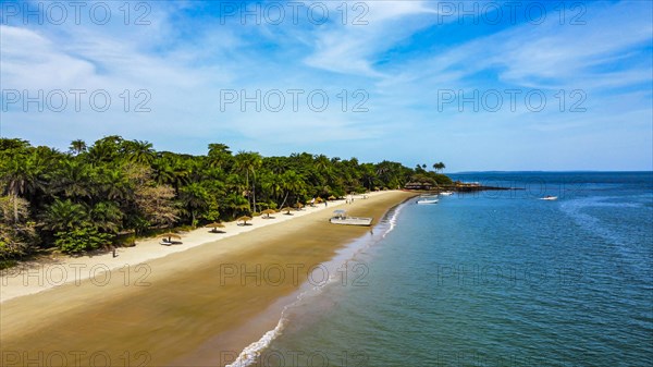 Aerial of a sandy beach in Rubane