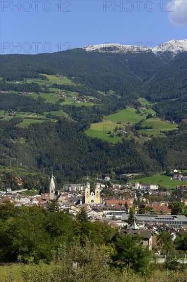 Bressanone in the Valle Isarco at the back Plose from the hamlet Untereben