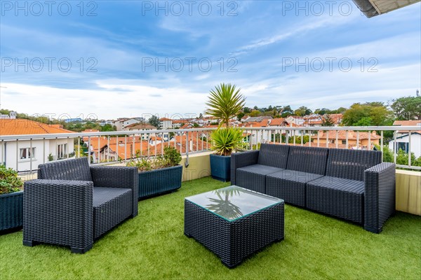 Summer house terrace. Terrace at the top of the house to rest and sunbathe