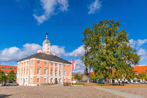 Historic town hall on the market square of Templin