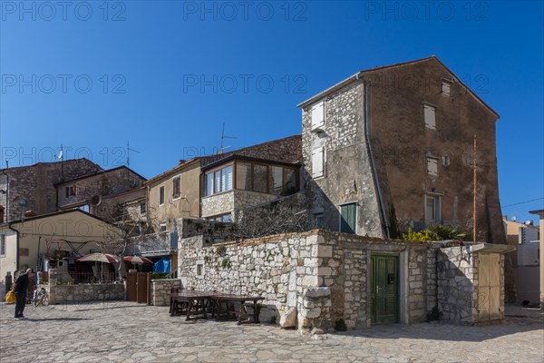 Old houses in the coastal town of Umag