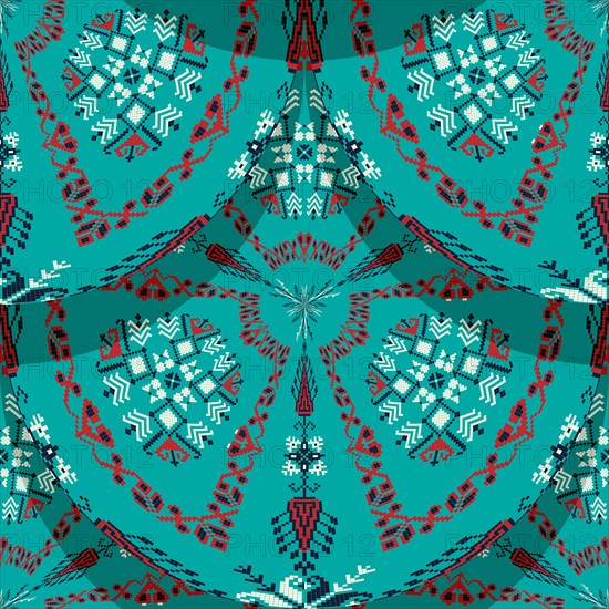 Romanian embroidery seamless pattern vector design