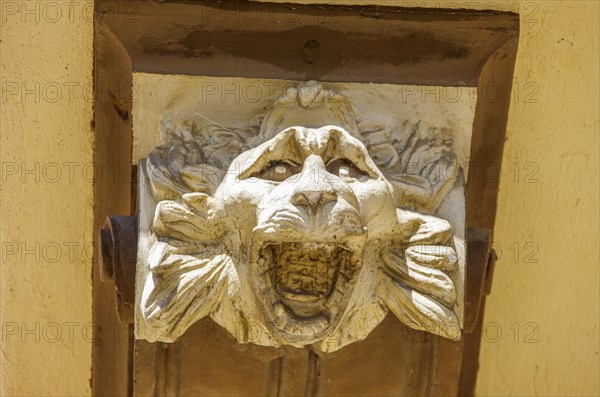 Details of a historic house facade