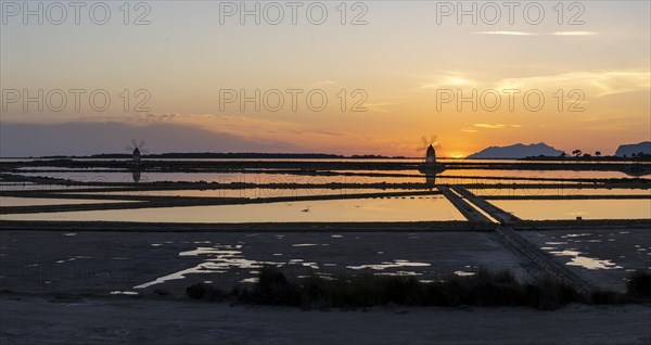 Windmill at sunset