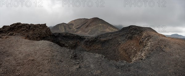 Secondary crater and volcanic landscape of Etna