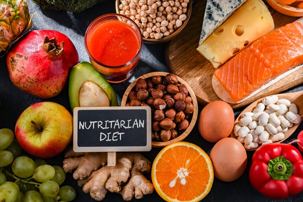 Food products representing the nutritarian diet which may improve overall health status