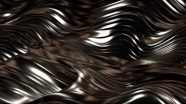 Seamless tile of metalic wavy abstract background