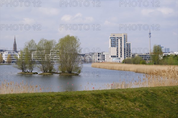 Modern residential buildings and senior residence at Phoenix Lake