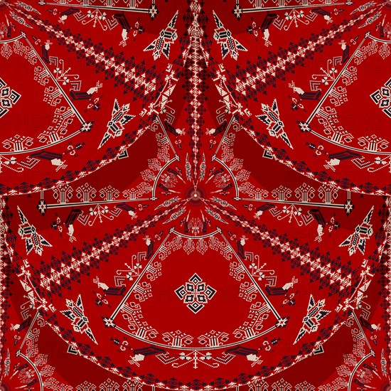 Romanian embroidery seamless pattern vector design