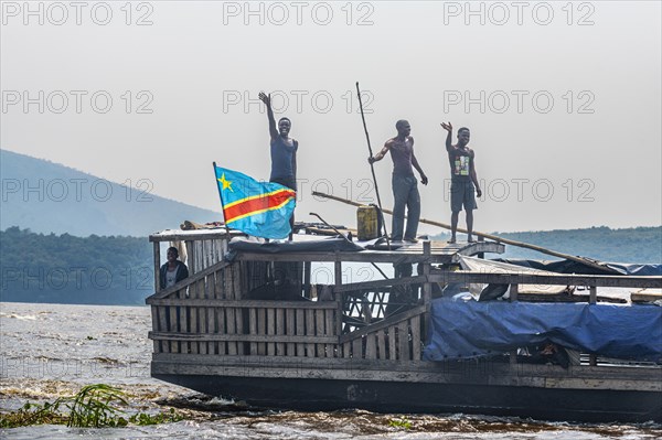 Riverboat on the Congo river