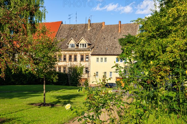 Backyard atmosphere in the upper town of Bad Frankenhausen