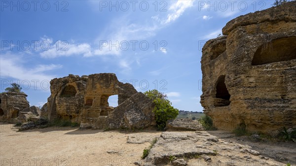 City wall with arcosol tombs