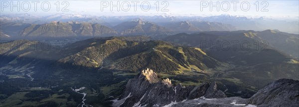 Mountain panorama in the evening light