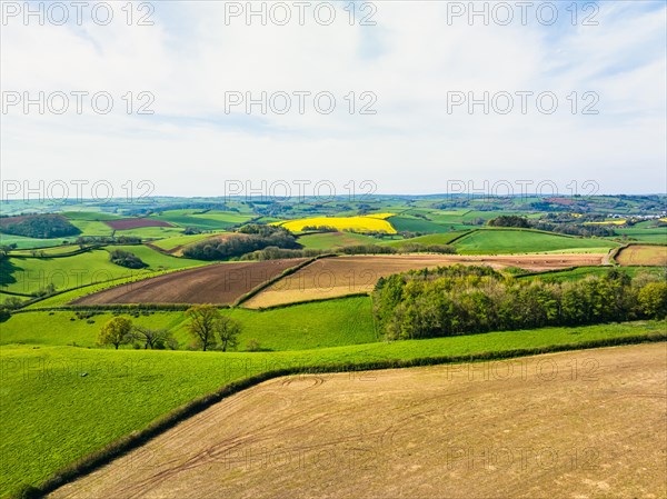 Fields and Farms from a drone