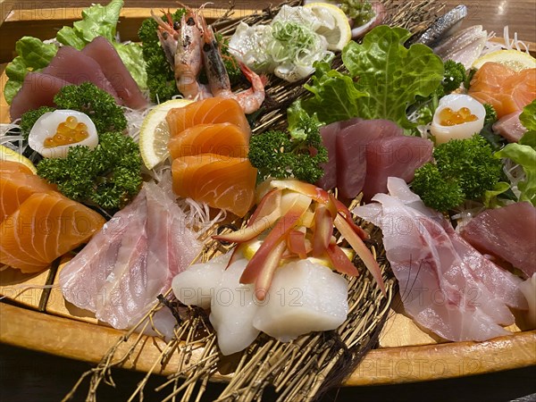 Mixed sashimi sushi platter