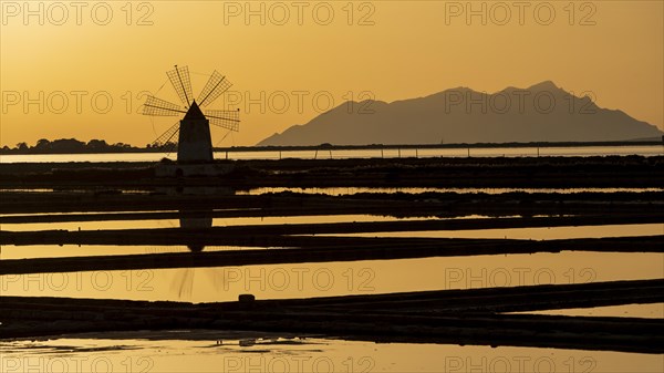 Windmill at sunset