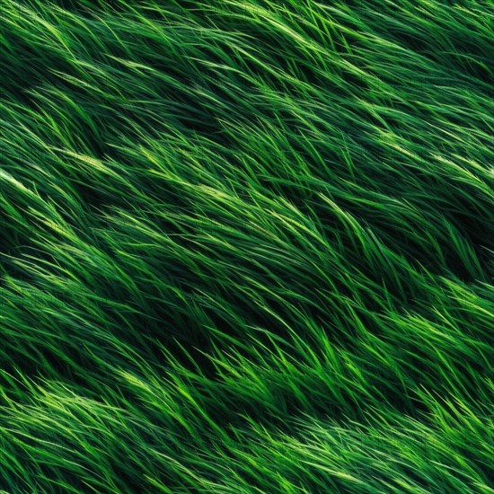 Seamless tile of fresh grass on a white background