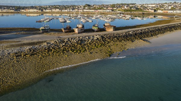 Shipwrecks in Camaret sur Mer harbour in Crozon peninsula