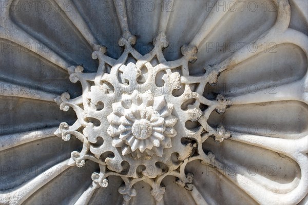 Ottoman marble carving art in detail