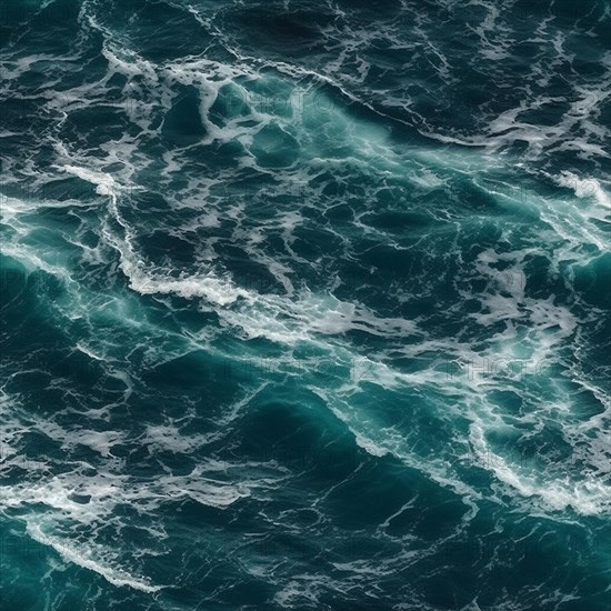 Seamless tile of turbulent ocean water