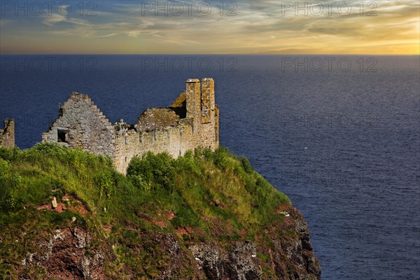 Ruin of a house on rocky coast