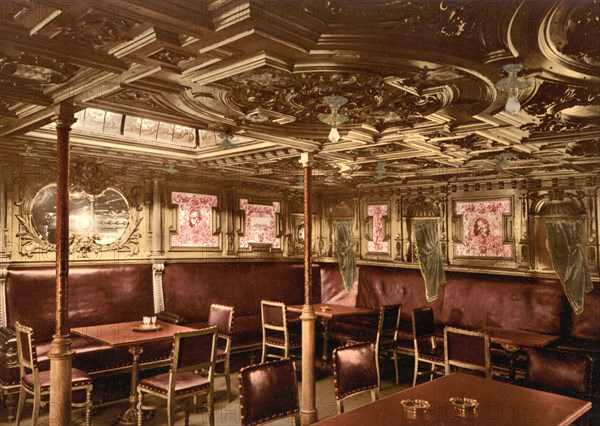 The smoker's cabin on the steamer Maria Theresia