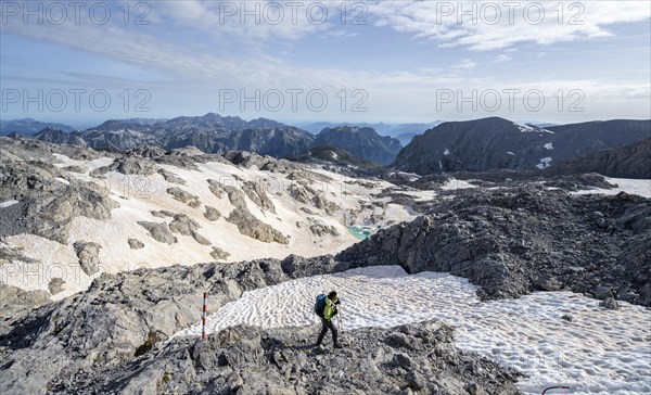 Mountaineer climbing the Hochkoenig