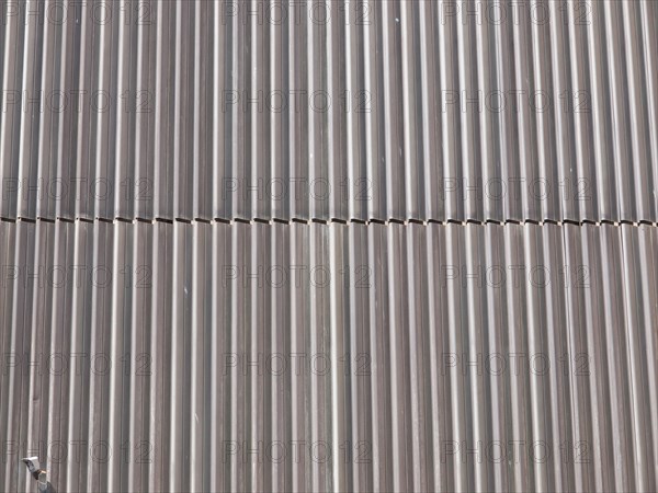 Grey corrugated steel texture background