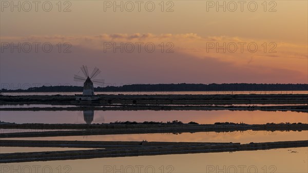 Windmill at sunset