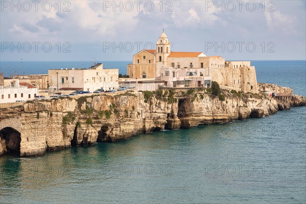 The old town of Vieste with the church of San Francesco