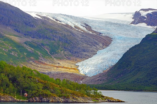 Svartisen glacier tongue and fjord