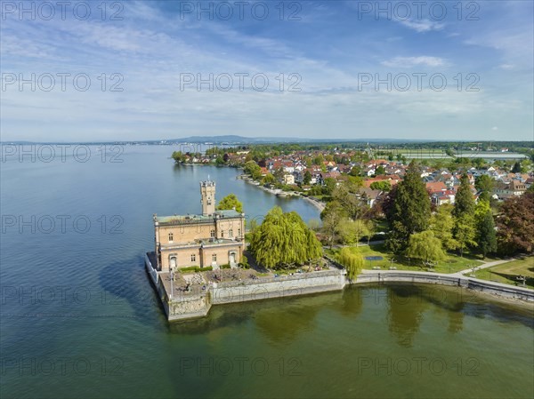 Aerial view of Montfort Castle near Langenargen