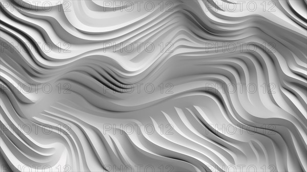 Truly seamless tile of white wavy abstract background