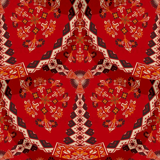 Romanian embroidery seamless pattern vector design