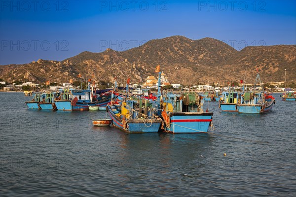 Fishing boats in the harbor of Phan Rang