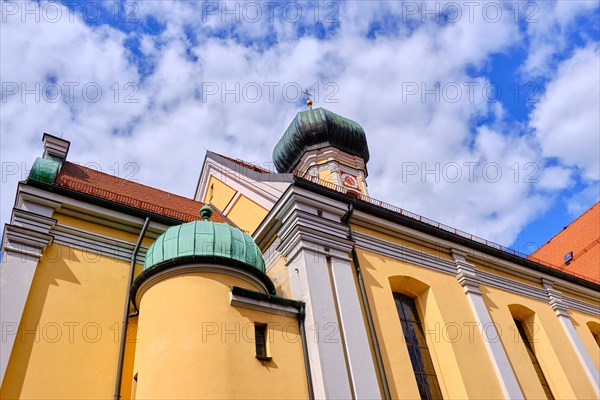 Church of Saint Nicholas on Marienplatz in the town centre of Immenstadt im Allgaeu