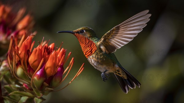 The beautiful endangered rufous hummingbird