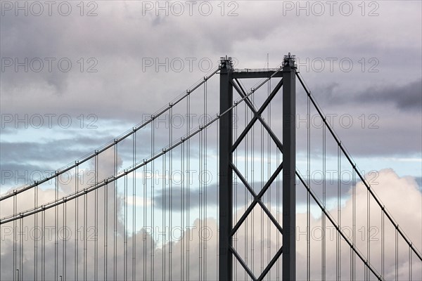 Pylon and cables of the Forth Road Bridge